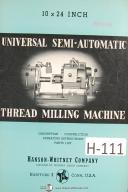 Hanson Whitney-Hanson Whitney Information 8 x 16 Inch Universal Semi-Auto Thread Milling Manual-Information-04